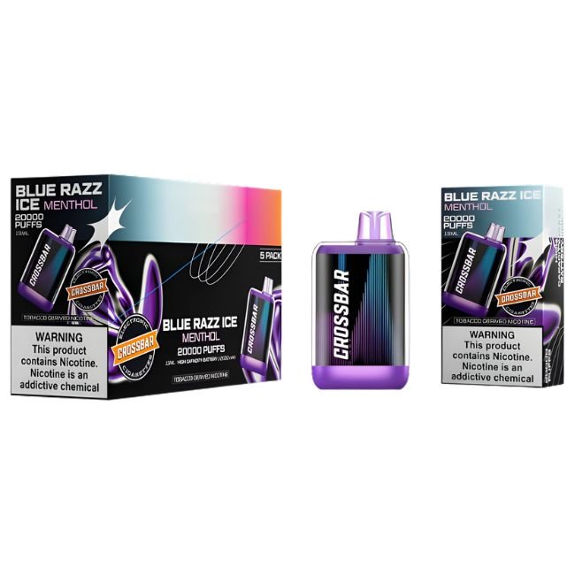 CROSSBAR TOBACCO DRIVED NICOTINE ELECTRIC CIGARETTES 5% DISPOSABLE (65ML) 20K PUFFS 5CT/ BOX