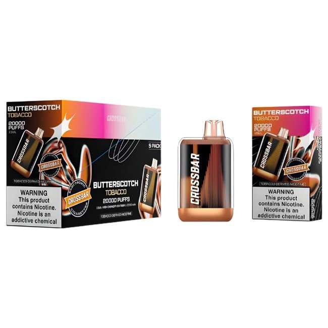 CROSSBAR TOBACCO DRIVED NICOTINE ELECTRIC CIGARETTES 5% DISPOSABLE (65ML) 20K PUFFS 5CT/ BOX