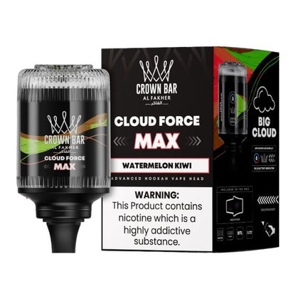 CROWN BAR BY AL FAKHER CLOUD FORCE MAX 5% DISPOSABLE HOOKAH HEAD (60ML) 50K PUFFS 1CT/ SINGLE