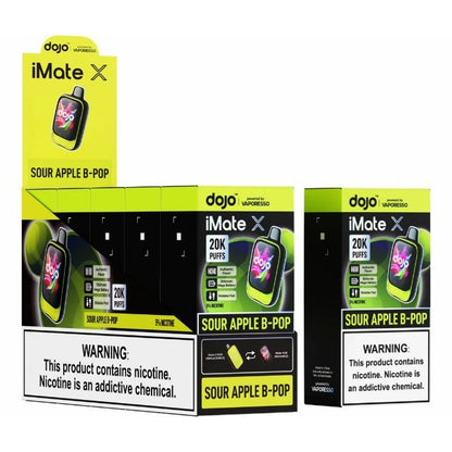 DOJO IMATE X POWERED BY VAPORESSO 5% DISPOSABLE (75ML) 20K PUFFS 5CT/ BOX
