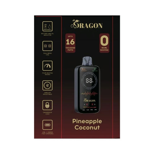 DRAGON ZERO 0% DISPOSABLE (100ML) 16K PUFFS - PINEAPPLE COCONUT