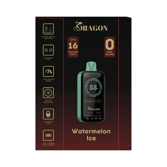 DRAGON ZERO 0% DISPOSABLE (100ML) 16K PUFFS - WATERMELON ICE