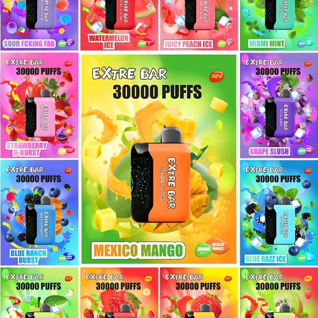 EXTRE BAR TURBO X 5% DISPOSABLE (90ML) PULSE MODE - 30K & REG MODE. 40K PUFFS 5CT/ BOX - MEXICO MANGO