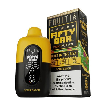 FIFTY BAR BY FRUITIA 5% DISPOSABLE (80ML) 20K PUFFS 5CT/ BOX