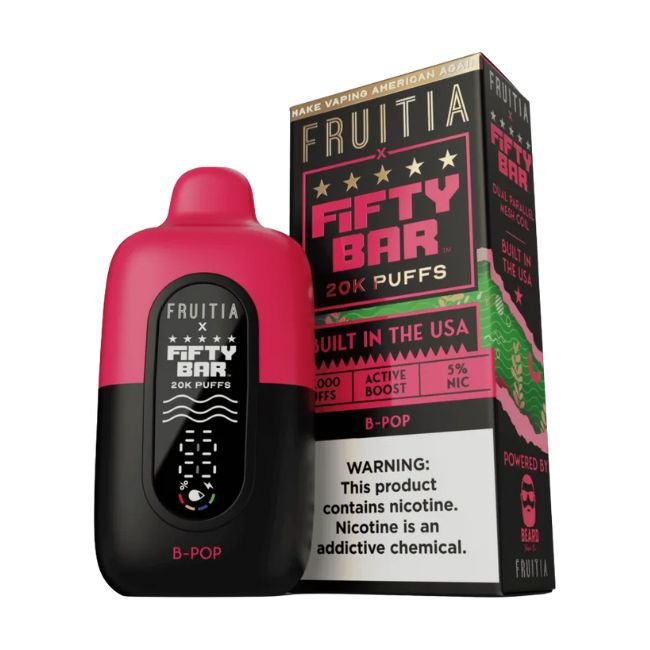 FIFTY BAR BY FRUITIA 5% DISPOSABLE (80ML) 20K PUFFS 5CT/ BOX
