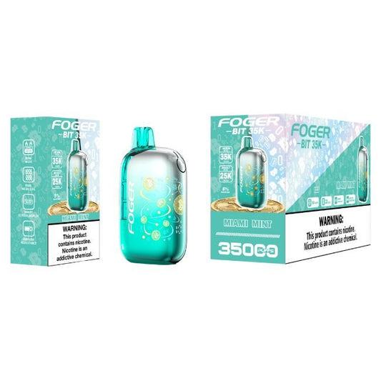 FOGER BIT 5% DISPOSABLE (100ML) NORM MODE - 35K & BOOST. MODE - 25K PUFFS 5CT/ BOX - STRAWBERRY BURST