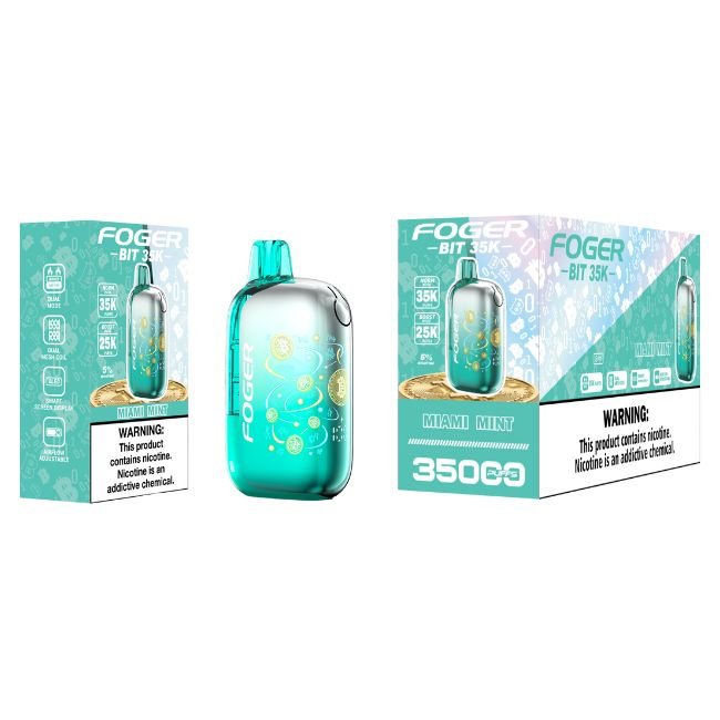 FOGER BIT 5% DISPOSABLE (100ML) NORM MODE - 35K & BOOST. MODE - 25K PUFFS 5CT/ BOX - WINTERGREEN