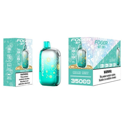 FOGER BIT 5% DISPOSABLE (100ML) NORM MODE - 35K & BOOST. MODE - 25K PUFFS 5CT/ BOX - WINTERGREEN