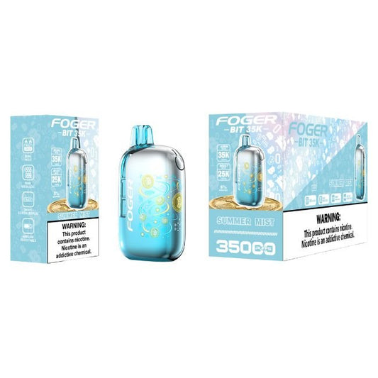 FOGER BIT 5% DISPOSABLE (100ML) NORM MODE - 35K & BOOST. MODE - 25K PUFFS 5CT/ BOX - SUMMER MIST