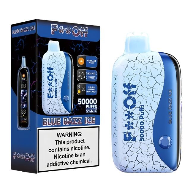 F** OFF 5% DISPOSABLE (125ML) 50K PUFFS 5CT/ BOX - BLUE RAZZ ICE