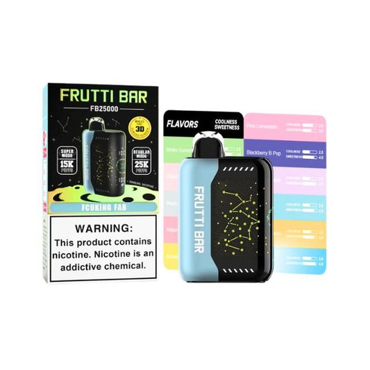FRUTTI BAR 5% DISPOSABLE (90ML) SUPER.MODE - 15K & REG. MODE - 25K PUFFS 5CT/ BOX - STRAWBERRY WATERMELON
