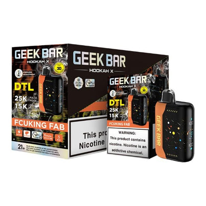 GEEK BAR HOOKAH X DTL 6% DISPOSABLE (90ML) DTL. MODE - 15K & PULSE. MODE - 25K PUFFS 5CT/ BOX