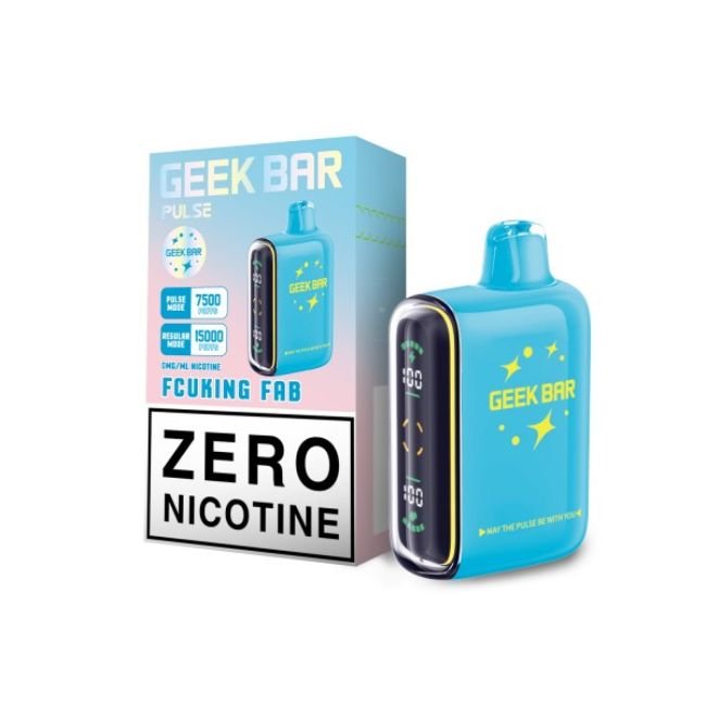 GEEK BAR PULSE 0% DISPOSABLE (ZERO NICOTINE) (80ML) PULSE MODE - 7.5K & REG. MODE - 15K PUFFS 5CT/ BOX