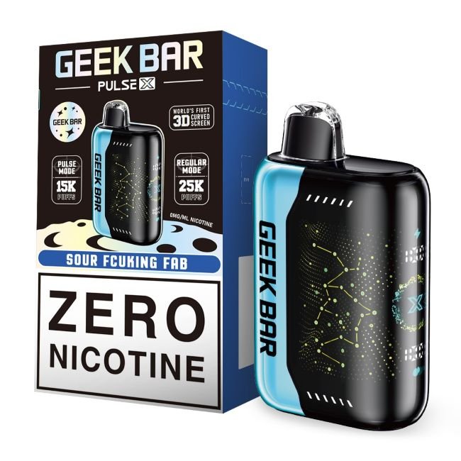 GEEK BAR PULSE X 0% DISPOSABLE (90ML) REG. MODE - 25K & PULSE. MODE - 15K PUFFS 5CT/ BOX
