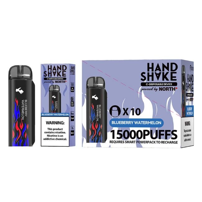 HAND SHAKE BY NORTH 5% DISPOSABLE POD (100ML) 15K PUFFS 10CT/ BOX