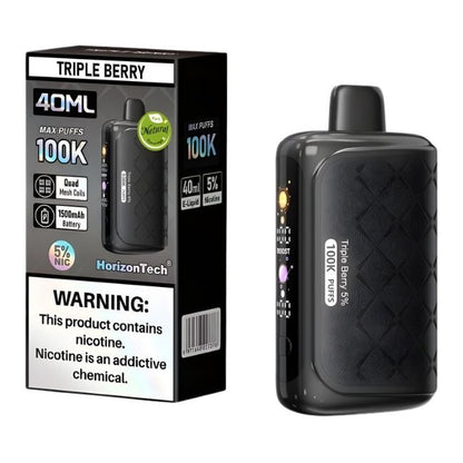 HORIZON TECH 5% DISPOSABLE (200ML) 100K PUFFS 5CT/ BOX - TRIPLE BERRY