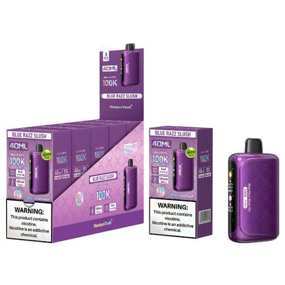 HORIZON TECH 5% DISPOSABLE (200ML) 100K PUFFS 5CT/ BOX - BLUE RAZZ SLUSH