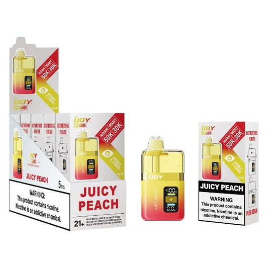 IJOY XP50000 5% DISPOSABLE (100ML) BOOST. MODE - 30K & NORM. MODE - 50K PUFFS 5CT/ BOX - JUICY PEACH