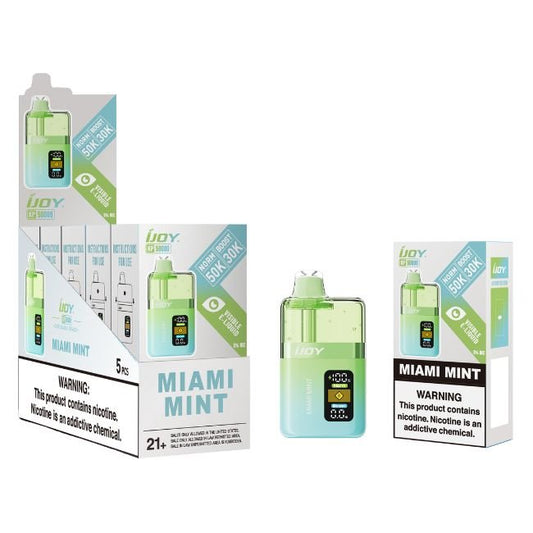IJOY XP50000 5% DISPOSABLE (100ML) BOOST. MODE - 30K & NORM. MODE - 50K PUFFS 5CT/ BOX - MIAMI MINT