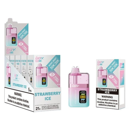 IJOY XP50000 5% DISPOSABLE (100ML) BOOST. MODE - 30K & NORM. MODE - 50K PUFFS 5CT/ BOX - STRAWBERRY ICE