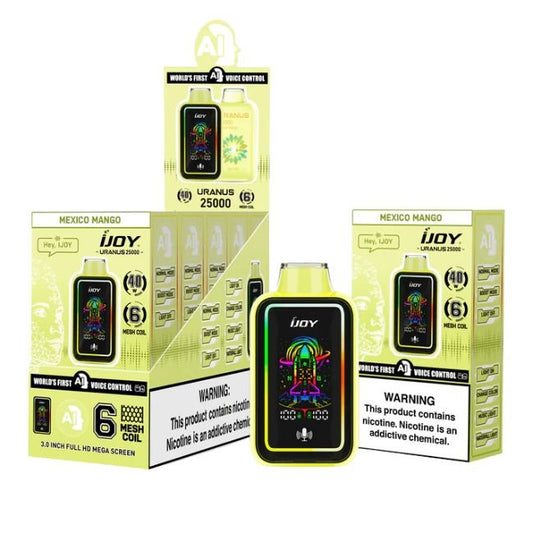 IJOY URANUS VOICE CONTROL 5% DISPOSABLE (100ML) 25K PUFFS - MEXICO MANGO