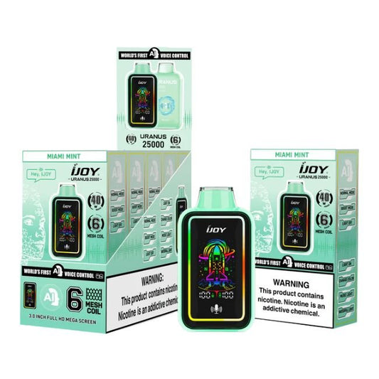 IJOY URANUS VOICE CONTROL 5% DISPOSABLE (100ML) 25K PUFFS - MIAMI MINT