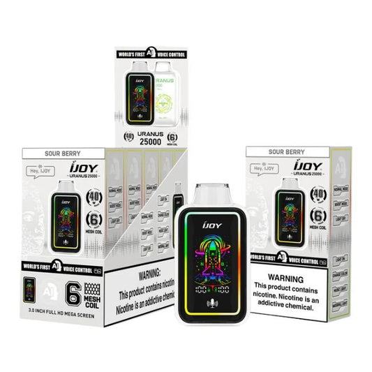 IJOY URANUS VOICE CONTROL 5% DISPOSABLE (100ML) 25K PUFFS - SOUR BERRY