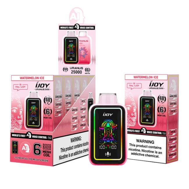 IJOY URANUS VOICE CONTROL 5% DISPOSABLE (100ML) 25K PUFFS - WATERMELON ICE