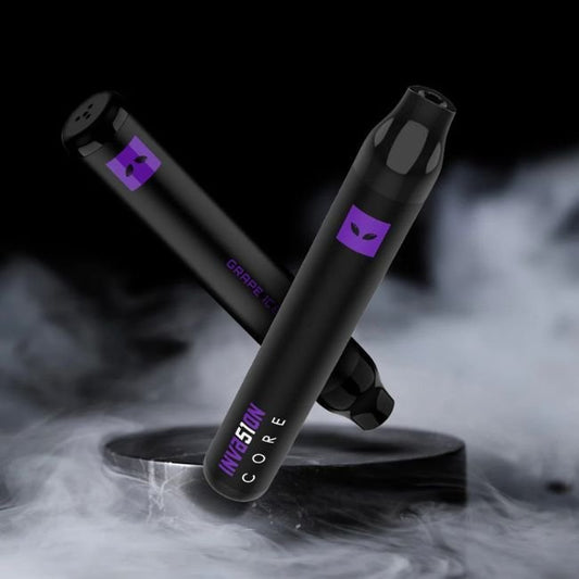 INVASION CORE 5% DISPOSABLE (65ML) 3K PUFFS 10CT/ BOX - GRAPE ICE