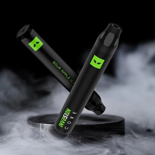 INVASION CORE 5% DISPOSABLE (65ML) 3K PUFFS 10CT/ BOX - SOUR APPLE ICE