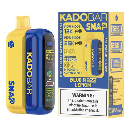 KADO BAR SNAP 5% DISPOSABLE (90ML) POW. MODE - 12K & NORM. MODE - 25K PUFFS 5CT/ BOX