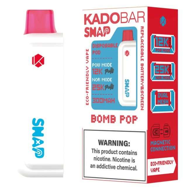 KADO BAR SNAP 5% DISPOSABLE POD (90ML) POW. MODE - 12K & NORM. MODE - 25K PUFFS - WATERMELON ICE