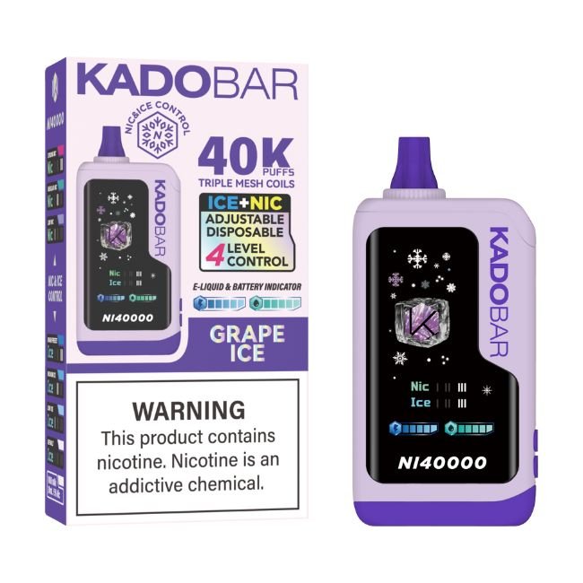 KADO BAR ICE + NIC CONTROL 5% DISPOSABLE (120ML) 40K PUFFS 5CT/ BOX
