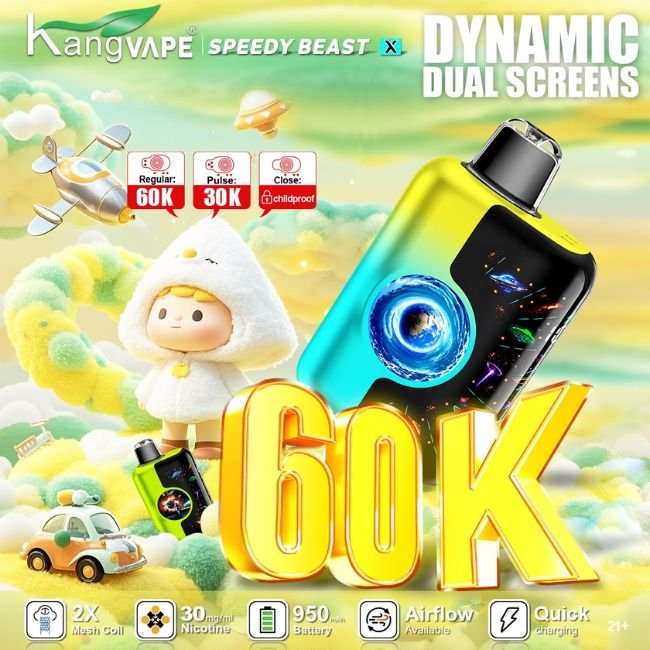 KANGVAPE SPEEDY BEAST X 3% DISPOSABLE (100ML) PULSE MODE - 30K & REG. MODE - 60K PUFFS - TROPICAL STARBURST