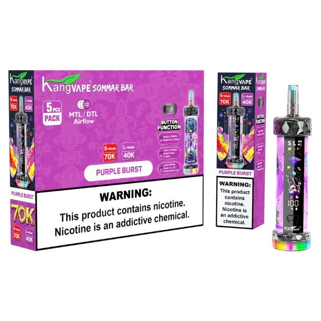 KANGVAPE SOMMAR BAR 5% DISPOSABLE (300ML) L-MODE - 40K & S-MODE - 70K PUFFS 5CT/ BOX