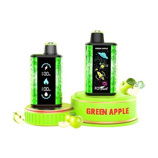 KANGVAPE 0% DISPOSABLE (90ML) BLAST MODE - 20K & SILKY. MODE - 30K PUFFS - GREEN APPLE