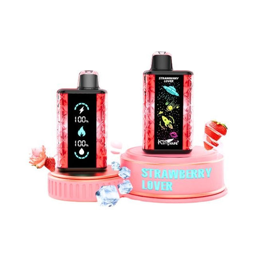 KANGVAPE 0% DISPOSABLE (90ML) BLAST MODE - 20K & SILKY. MODE - 30K PUFFS - STRAWBERRY LOVER