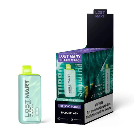 LOST MARY MT15000 TURBO 5% RECH. DISPOSABLE (80ML) 15K PUFFS - BAJA SPLASH