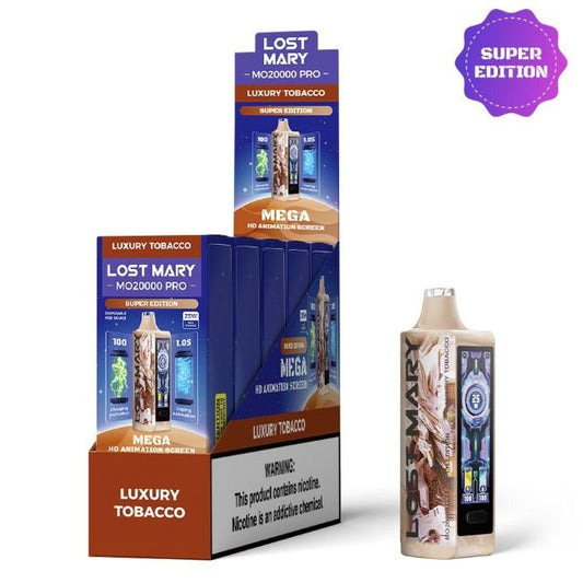 LOST MARY MO20000 PRO 5% DISPOSABLE (90ML) 20K PUFFS - LUXURY TOBACCO SE