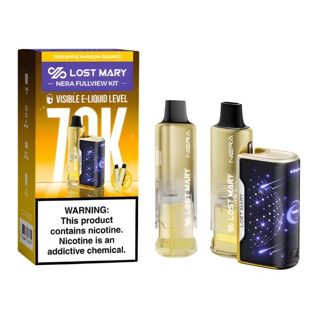 LOST MARY NERA 5% DISPOSABLE KIT + 2POD (120ML) 70K PUFFS 5CT/ BOX - BLUE RAZZ ICE