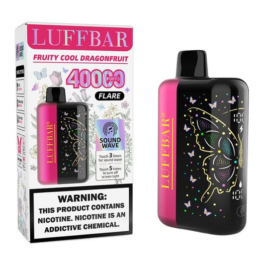 LUFFBAR FLARE 5% DISPOSABLE (90ML) 40K PUFFS 5CT/ BOX - FRUITY COOL DRAGONFRUIT