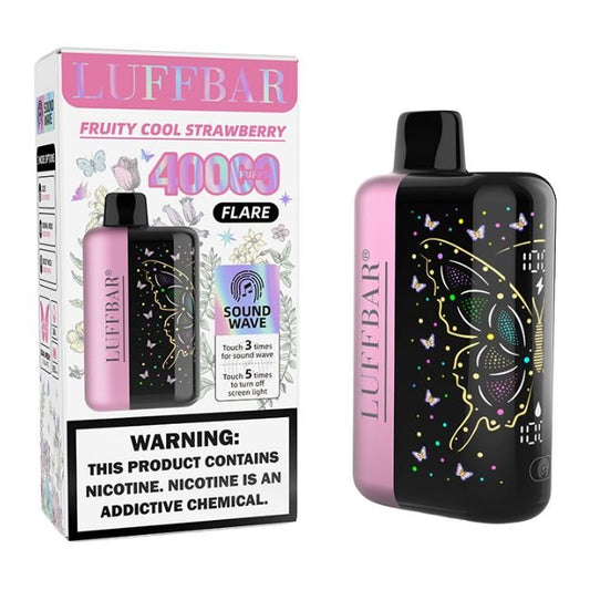 LUFFBAR FLARE 5% DISPOSABLE (90ML) 40K PUFFS 5CT/ BOX - FRUITY COOL STRAWBERRY