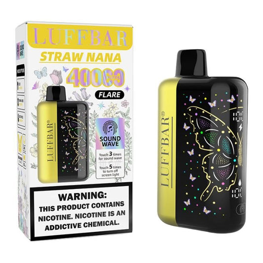 LUFFBAR FLARE 5% DISPOSABLE (90ML) 40K PUFFS 5CT/ BOX - STRAWNANA