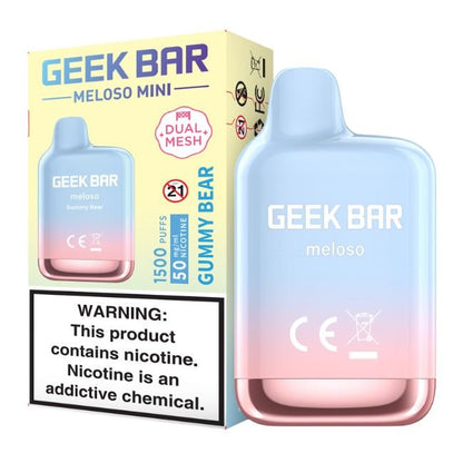 GEEK BAR MELOSO MINI 5% DISPOSABLE (50ML) 1.5K PUFFS 10CT/BOX