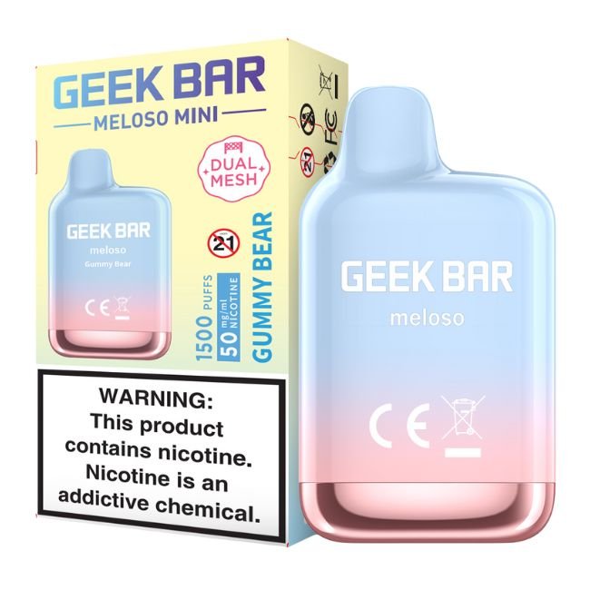 GEEK BAR MELOSO MINI 5% DISPOSABLE (50ML) 1.5K PUFFS 10CT/BOX