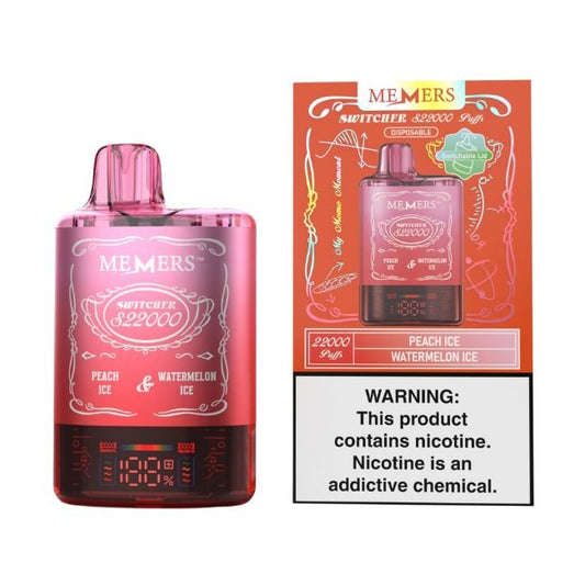MEMERS SWITCHER S22000 5% DISPOSABLE (120ML) 22K PUFFS - PEACH ICE / WATERMELON ICE