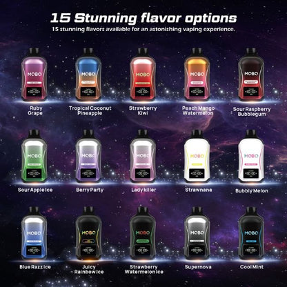 MOBO 5% DISPOSABLE (125ML) 18K PUFFS 5CT/BOX - RUBY GRAPE MOBO 5% DISPOSABLE (125ML) 18K PUFFS 5CT/BOX - RUBY GRAPE