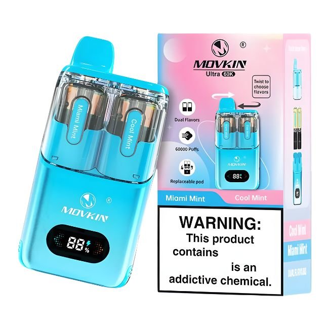 MOVKIN ULTRA DUAL FLAVOR 5% DISPOSABLE KIT + 2POD (100ML) 60K PUFFS 5CT/ BOX
