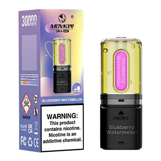 MOVKIN ULTRA 5% DISPOSABLE POD (50ML) 60K PUFFS 5CT/ BOX - SOUR APPLE
