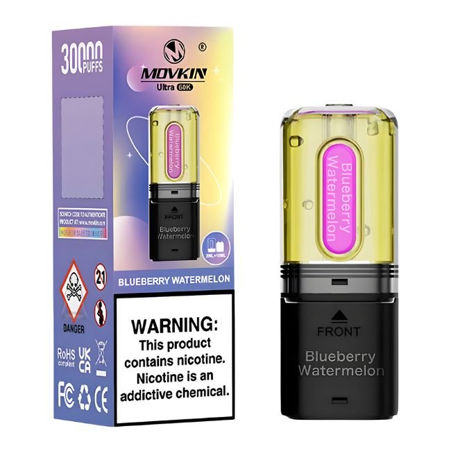 MOVKIN ULTRA 5% DISPOSABLE POD (50ML) 60K PUFFS 5CT/ BOX - WATERMELON ICE
